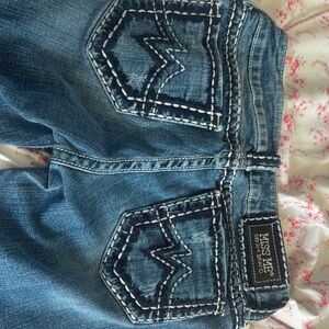 Miss Me Women's Boot Cut Jeans with Embroidered Pockets